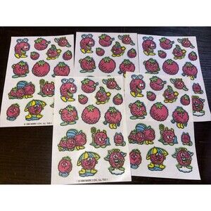 5 Sheets Vtg Mark 1 Scratch And Sniff Skin Tattoos - Stickers -Dated 1984